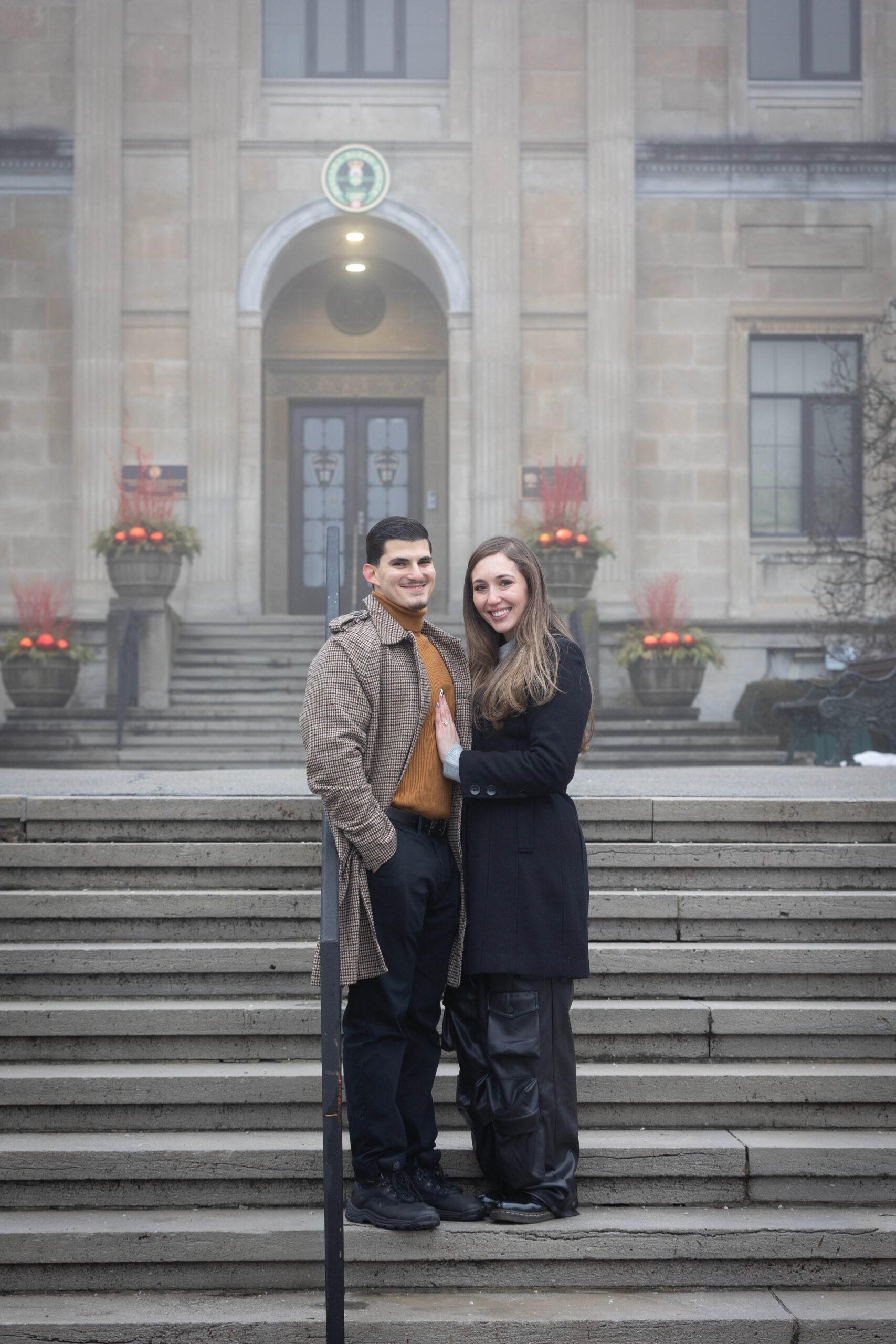 Proposal in the Niagara Falls fog